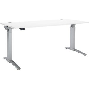 Schäfer Shop Genius Schreibtisch ERGOSTYLE S, Rechteck, elektrisch höhenverstellbar, einstufig, C-Fuß, B 1800 x T 800 x H 715-1182 mm, inkl. Memory Master, weiß/weißaluminium Schäfer Shop Genius Schreibtisch ERGOSTYLE S, Rechteck, elektrisch höhenverstellbar, einstufig, C-Fuß, B 1800 x T 800 x H 715-1182 mm, inkl. Memory Master, weiß/weißaluminium