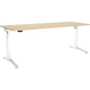 Schäfer Shop Genius Schreibtisch ERGOSTYLE S, Rechteck, elektrisch höhenverstellbar, einstufig, C-Fuß, B 2000 x T 800 x H 715-1182 mm, inkl. Memory Master, Ahorn/weiß Schäfer Shop Genius Schreibtisch ERGOSTYLE S, Rechteck, elektrisch höhenverstellbar, einstufig, C-Fuß, B 2000 x T 800 x H 715-1182 mm, inkl. Memory Master, Ahorn/weiß