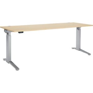 Schäfer Shop Genius Schreibtisch ERGOSTYLE S, Rechteck, elektrisch höhenverstellbar, einstufig, C-Fuß, B 2000 x T 800 x H 715-1182 mm, inkl. Memory Master, Ahorn/weißaluminium Schäfer Shop Genius Schreibtisch ERGOSTYLE S, Rechteck, elektrisch höhenverstellbar, einstufig, C-Fuß, B 2000 x T 800 x H 715-1182 mm, inkl. Memory Master, Ahorn/weißaluminium