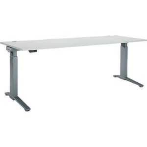 Schäfer Shop Genius Schreibtisch ERGOSTYLE S, Rechteck, elektrisch höhenverstellbar, einstufig, C-Fuß, B 2000 x T 800 x H 715-1182 mm, inkl. Memory Master, lichtgrau/anthrazit Schäfer Shop Genius Schreibtisch ERGOSTYLE S, Rechteck, elektrisch höhenverstellbar, einstufig, C-Fuß, B 2000 x T 800 x H 715-1182 mm, inkl. Memory Master, lichtgrau/anthrazit