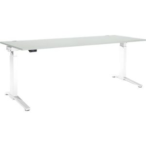 Schäfer Shop Genius Schreibtisch ERGOSTYLE S, Rechteck, elektrisch höhenverstellbar, einstufig, C-Fuß, B 2000 x T 800 x H 715-1182 mm, inkl. Memory Master, lichtgrau/weiß Schäfer Shop Genius Schreibtisch ERGOSTYLE S, Rechteck, elektrisch höhenverstellbar, einstufig, C-Fuß, B 2000 x T 800 x H 715-1182 mm, inkl. Memory Master, lichtgrau/weiß