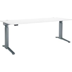 Schäfer Shop Genius Schreibtisch ERGOSTYLE S, Rechteck, elektrisch höhenverstellbar, einstufig, C-Fuß, B 2000 x T 800 x H 715-1182 mm, inkl. Memory Master, weiß/anthrazit Schäfer Shop Genius Schreibtisch ERGOSTYLE S, Rechteck, elektrisch höhenverstellbar, einstufig, C-Fuß, B 2000 x T 800 x H 715-1182 mm, inkl. Memory Master, weiß/anthrazit