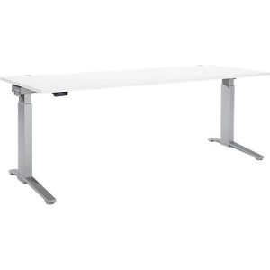 Schäfer Shop Genius Schreibtisch ERGOSTYLE S, Rechteck, elektrisch höhenverstellbar, einstufig, C-Fuß, B 2000 x T 800 x H 715-1182 mm, inkl. Memory Master, weiß/weißaluminium Schäfer Shop Genius Schreibtisch ERGOSTYLE S, Rechteck, elektrisch höhenverstellbar, einstufig, C-Fuß, B 2000 x T 800 x H 715-1182 mm, inkl. Memory Master, weiß/weißaluminium