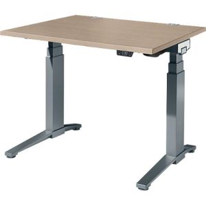Schäfer Shop Genius Schreibtisch ERGOSTYLE S, Rechteck, elektrisch höhenverstellbar, zweistufig, C-Fuß, B 1200 x T 800 x H 635-1305 mm, inkl. Memory Master, Eiche/anthrazit