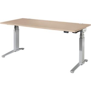 Schäfer Shop Genius Schreibtisch ERGOSTYLE S, Rechteck, elektrisch höhenverstellbar, zweistufig, C-Fuß, B 1800 x T 800 x H 635-1305 mm, inkl. Memory Master, Eiche/weißaluminium Schäfer Shop Genius Schreibtisch ERGOSTYLE S, Rechteck, elektrisch höhenverstellbar, zweistufig, C-Fuß, B 1800 x T 800 x H 635-1305 mm, inkl. Memory Master, Eiche/weißaluminium