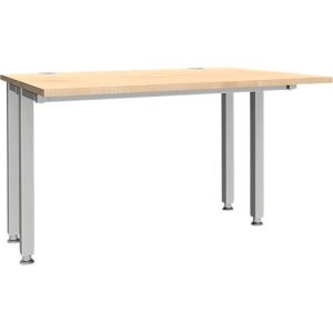 Schäfer Shop Genius Schreibtisch MODENA FLEX, 4-Fuß-Quadratrohr, verkürzte Seitenteile, B 1200 mm, ahorn Schäfer Shop Genius Schreibtisch MODENA FLEX, 4-Fuß-Quadratrohr, verkürzte Seitenteile, B 1200 mm, ahorn