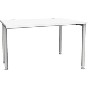 Schäfer Shop Genius Schreibtisch MODENA FLEX, Breite 1200 mm, einseitig verkürzt, weiß