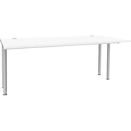 Schäfer Shop Genius Schreibtisch MODENA FLEX, Breite 1800 mm, beidseitig verkürzt, weiß