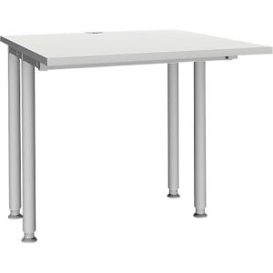 Schäfer Shop Genius Schreibtisch MODENA FLEX, Breite 800 mm, beidseitig verkürzt, lichtgrau