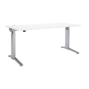 Schäfer Shop Genius Schreibtisch PLANOVA ERGOSTYLE, elektrisch höhenverstellbar, Rechteck, C-Fuß, B 1800 x T 800 x H 715-1182 mm, weiß/weißaluminium Schäfer Shop Genius Schreibtisch PLANOVA ERGOSTYLE, elektrisch höhenverstellbar, Rechteck, C-Fuß, B 1800 x T 800 x H 715-1182 mm, weiß/weißaluminium
