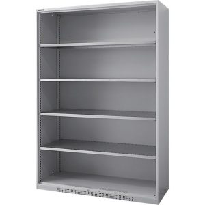 Schäfer Shop Genius Schwerlastregal-Schrank FS, Stahlblech, B 1055 x T 620 x H 1950 mm, 5 OH, weißaluminium, bis 1000 kg Schäfer Shop Genius Schwerlastregal-Schrank FS, Stahlblech, B 1055 x T 620 x H 1950 mm, 5 OH, weißaluminium, bis 1000 kg