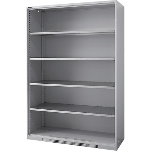 Schäfer Shop Genius Schwerlastregal-Schrank FS, Stahlblech, B 1055 x T 620 x H 1950 mm, 5 OH, weißaluminium, bis 1000 kg