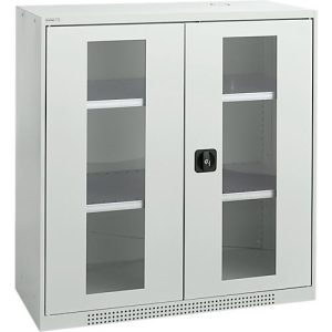 Schäfer Shop Genius Sichttürschrank FS, 3 OH, abschließbar, 2 Fachböden, bis 450 kg, B 1055 mm, Stahl, lichtgrau RAL 7035/lichtgrau RAL 7035 Schäfer Shop Genius Sichttürschrank FS, 3 OH, abschließbar, 2 Fachböden, bis 450 kg, B 1055 mm, Stahl, lichtgrau RAL 7035/lichtgrau RAL 7035