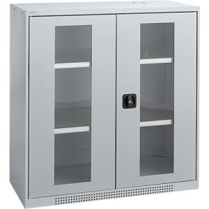 Schäfer Shop Genius Sichttürschrank FS, 3 OH, abschließbar, 2 Fachböden, bis 450 kg, B 1055 mm, Stahl, weißaluminium RAL 9006/weißaluminium RAL 9006 Schäfer Shop Genius Sichttürschrank FS, 3 OH, abschließbar, 2 Fachböden, bis 450 kg, B 1055 mm, Stahl, weißaluminium RAL 9006/weißaluminium RAL 9006