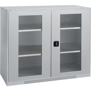 Schäfer Shop Genius Sichttürschrank FS, 3 OH, abschließbar, 2 Fachböden, bis 450 kg, B 1343 mm, Stahl, weißaluminium RAL 9006/weißaluminium RAL 9006 Schäfer Shop Genius Sichttürschrank FS, 3 OH, abschließbar, 2 Fachböden, bis 450 kg, B 1343 mm, Stahl, weißaluminium RAL 9006/weißaluminium RAL 9006
