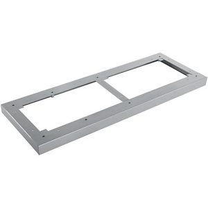 Schäfer Shop Genius Stahlsockel TETRIS WOOD, für Regale/Schränke B 1000 mm, weißaluminium