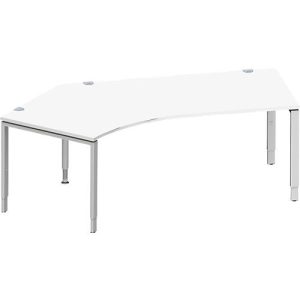 Schäfer Shop Genius Winkelschreibtisch MODENA FLEX 135°, Ansatz links, B 2165 mm, weiß