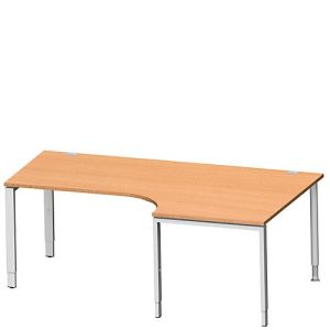 Schäfer Shop Genius Winkelschreibtisch MODENA FLEX 90°,Ansatz rechts, B 2000 mm, Buche Schäfer Shop Genius Winkelschreibtisch MODENA FLEX 90°,Ansatz rechts, B 2000 mm, Buche