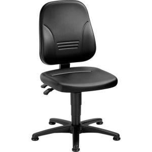 Schäfer Shop Pure Arbeitsdrehstuhl, Permanentkontakt, Lendenwirbelstütze, Beckenstütze, mit Gleitern, schwarz