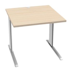 Schäfer Shop Pure Schreibtisch PLANOVA BASIC, Quadrat, C-Fuß, B 800 x T 800 x H 717 mm, Ahorn/weiß + Kabelkanal Schäfer Shop Pure Schreibtisch PLANOVA BASIC, Quadrat, C-Fuß, B 800 x T 800 x H 717 mm, Ahorn/weiß + Kabelkanal