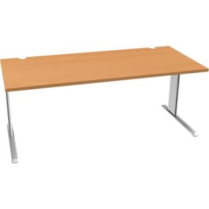 Schäfer Shop Pure Schreibtisch PLANOVA BASIC, Rechteck, C-Fuß, B 1800 x T 800 x H 717 mm, Buche/weiß + Kabelkanal Schäfer Shop Pure Schreibtisch PLANOVA BASIC, Rechteck, C-Fuß, B 1800 x T 800 x H 717 mm, Buche/weiß + Kabelkanal
