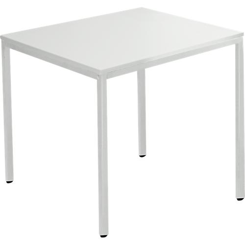 Schäfer Shop Pure Stahlrohrtisch, Rechteck, Quadratrohrfuß, B 800 x T 700 x H 720 mm, lichtgrau/lichtgrau