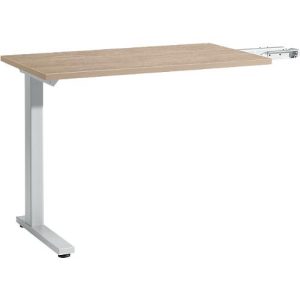 Schäfer Shop Select Anbautisch Start Off, f. T-Fuß, rechteckig, B 1000 x T 600 x H 735 mm, Eiche-Dekor
