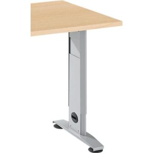 Schäfer Shop Select Ansatztisch LOGIN, C-Fuß, B 1000 x T 600 x H 660-820 mm, Ahorn/weißalu Schäfer Shop Select Ansatztisch LOGIN, C-Fuß, B 1000 x T 600 x H 660-820 mm, Ahorn/weißalu