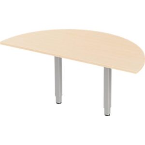 Schäfer Shop Select Ansatztisch PLANOVA ERGOSTYLE, 1/2 Kreis, Ahorn-Dekor/weißalu