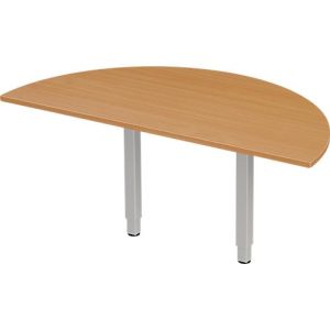 Schäfer Shop Select Ansatztisch PLANOVA ERGOSTYLE, 1/2 Kreis, Buche-Dekor/weißalu