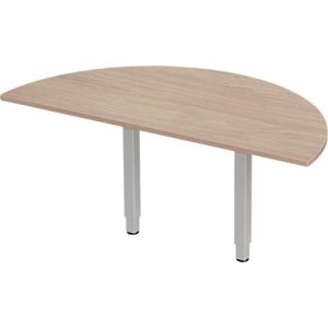 Schäfer Shop Select Ansatztisch PLANOVA ERGOSTYLE, 1/2 Kreis, Eiche-Dekor/weißalu