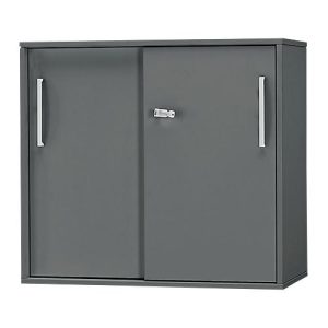 Schäfer Shop Select Anstell-/Aufsatz-Schiebetürenschrank SET UP, 2 OH, B 800 x T 420 x H 726 mm, graphit/graphit