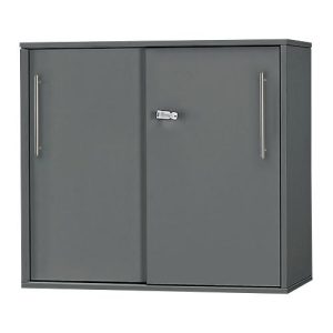 Schäfer Shop Select Anstell-/Aufsatz-Schiebetürenschrank Start Off, in Tischhöhe, abschließbar, B 800 x T 420 x H 726 mm, graphit/graphit