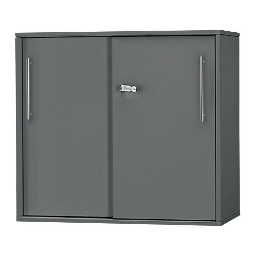 Schäfer Shop Select Anstell-/Aufsatz-Schiebetürenschrank Start Off, in Tischhöhe, abschließbar, B 800 x T 420 x H 726 mm, graphit/graphit