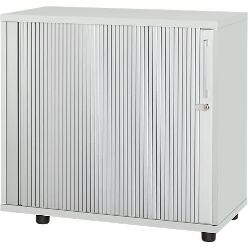 Schäfer Shop Select Anstellquerrollladenschrank, aus Holz, 1 Fachboden, B 800 mm x T 421 x H 750 mm, lichtgrau