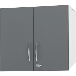 Schäfer Shop Select Aufsatzschrank LOGIN, 2 Ordnerhöhen, Griffe unten, B 800 x T 420 x H 726 mm, weiß/graphit