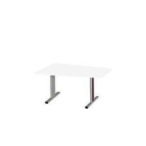 Schäfer Shop Select Besprechungstisch MODENA Basic, Tonne, T-Fuß, B 1400 x T 1000 x H 717 mm, weiß/weißaluminium RAL 9006 Schäfer Shop Select Besprechungstisch MODENA Basic, Tonne, T-Fuß, B 1400 x T 1000 x H 717 mm, weiß/weißaluminium RAL 9006