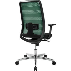 Schäfer Shop Select Bürostuhl SSI Proline Edition 50, mit Armlehnen, Synchronmechanik, Bandscheibensitz, Lordosenstütze, Netzrückenlehne, schwarz/mint