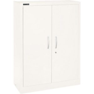 Schäfer Shop Select Flügeltürenschrank MS iCOLOUR, Stahl, 3 Ordnerhöhen, B 950 mm, weiß RAL 9003