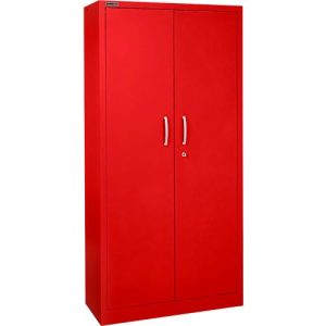 Schäfer Shop Select Flügeltürenschrank MS iCOLOUR, Stahl, 5 Ordnerhöhen, B 950 mm, rot RAL 3020