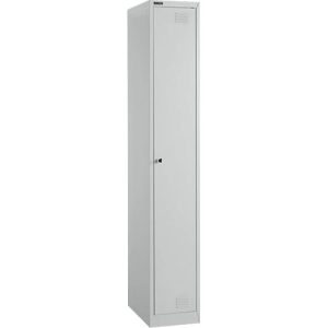 Schäfer Shop Select Garderobenspind, 1 Abteil, 1-türig, 4 Einlegeböden, B 300 x T 457 x H 1800 mm, Qualitätsfeinblech, abschließbar