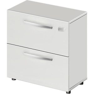 Schäfer Shop Select Hängeregisterschrank LOGIN, 2 Schübe, abschließbar, B 800 x T 420 x H 788 mm, lichtgrau/lichtgrau