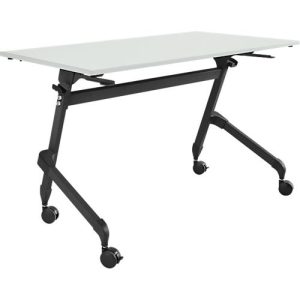 Schäfer Shop Select Klapptisch mit Rollen, Rechteck, Vierkantrohr, B 1200 x T 600 x H 720 mm, lichtgrau/schwarz