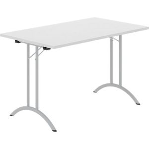 Schäfer Shop Select Klapptisch, Rechteck, Doppel-T-Fußgestell, Spezial-Klappbeschlag & Bodenausgleich, B 1200 x T 700 x H 720 mm, lichtgrau/alusilber Schäfer Shop Select Klapptisch, Rechteck, Doppel-T-Fußgestell, Spezial-Klappbeschlag & Bodenausgleich, B 1200 x T 700 x H 720 mm, lichtgrau/alusilber