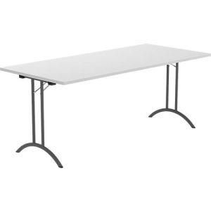 Schäfer Shop Select Klapptisch, Rechteck, Doppel-T-Fußgestell, Spezial-Klappbeschlag & Bodenausgleich, B 1800 x T 800 x H 720 mm, lichtgrau/anthrazit Schäfer Shop Select Klapptisch, Rechteck, Doppel-T-Fußgestell, Spezial-Klappbeschlag & Bodenausgleich, B 1800 x T 800 x H 720 mm, lichtgrau/anthrazit