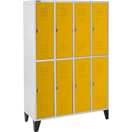Schäfer Shop Select Kleiderspind, 4x2 Abt., m. Füßen, Drehriegelverschluss, Tür gelb