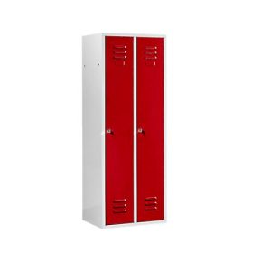Schäfer Shop Select Kleiderspind, mit 2 Abteilen, Zylinderschloss, Tür rot