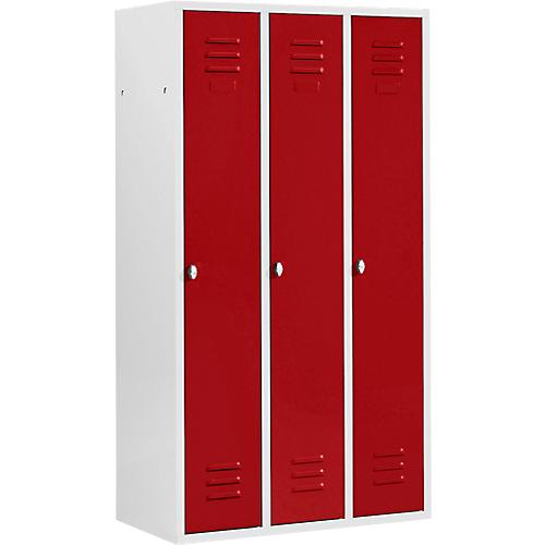 Schäfer Shop Select Kleiderspind, mit 3 Abteilen, Drehverschluss, Tür rot