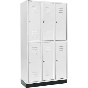 Schäfer Shop Select Kleiderspind, mit 3 x 2 Abteilen, 300 mm, mit Sockel, Drehriegelverschluss, Tür lichtgrau Schäfer Shop Select Kleiderspind, mit 3 x 2 Abteilen, 300 mm, mit Sockel, Drehriegelverschluss, Tür lichtgrau