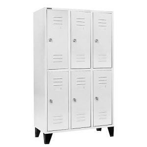 Schäfer Shop Select Kleiderspind, mit 3 x 2 Abteilen, 400 mm, mit Füßen, Zylinderschloss, Tür lichtgrau Schäfer Shop Select Kleiderspind, mit 3 x 2 Abteilen, 400 mm, mit Füßen, Zylinderschloss, Tür lichtgrau
